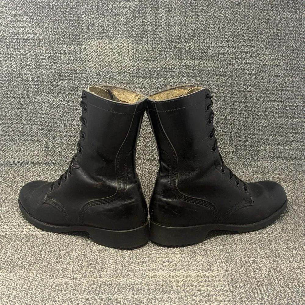 1977 Vtg Black Genesco CIC Vietnam Combat Boots Mens Size 9 R Waffle Bottom USA